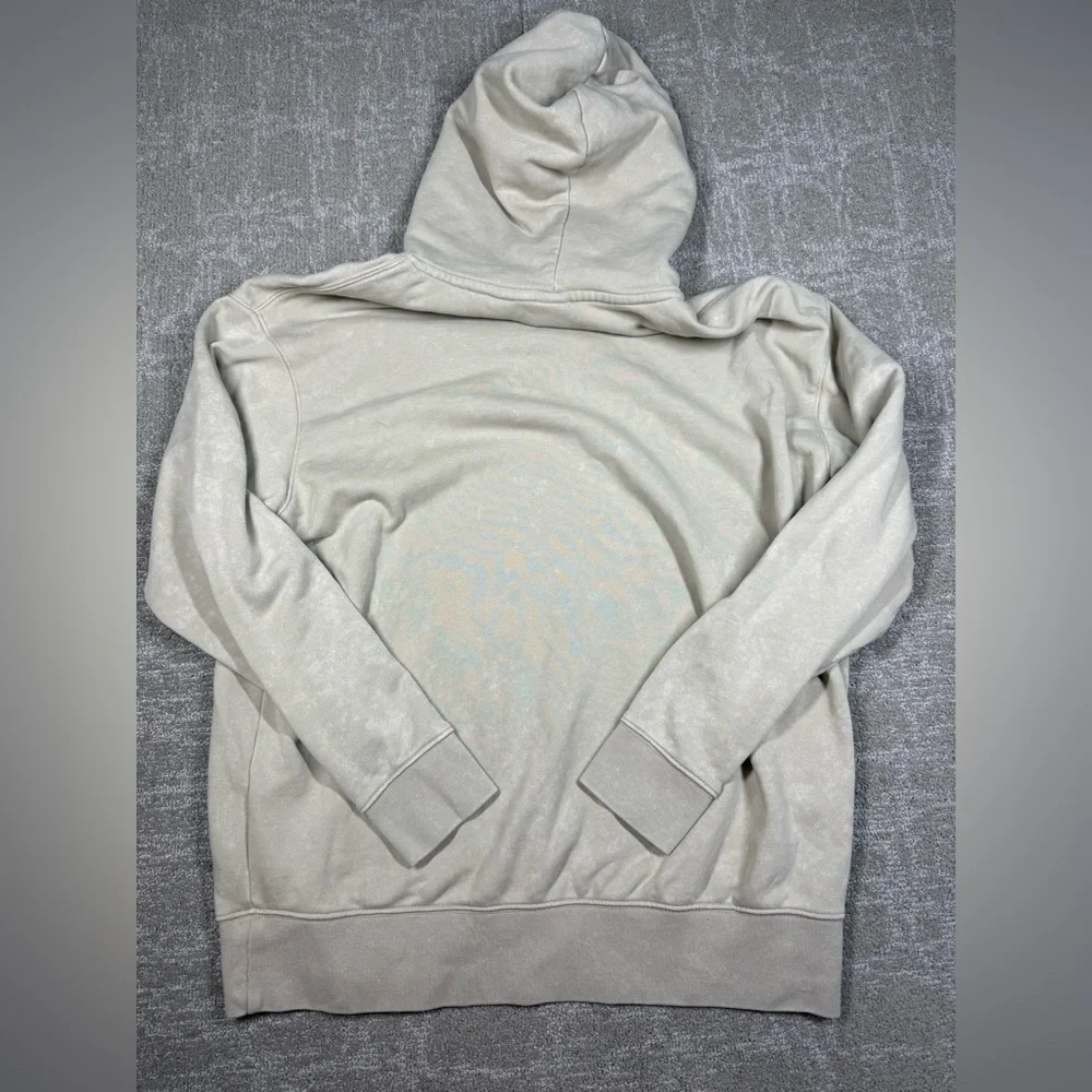 Nike Center Swoosh Long Sleeve Tan Washed Sweatshirt Mens Size Small